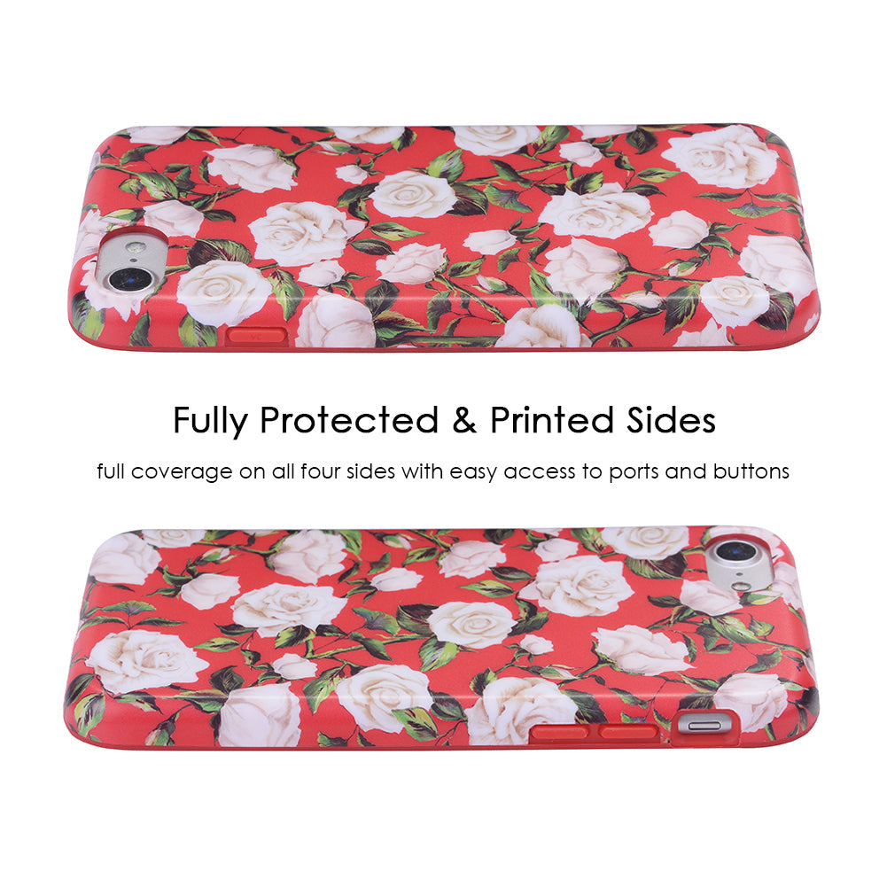 White Roses Floral iPhone Case