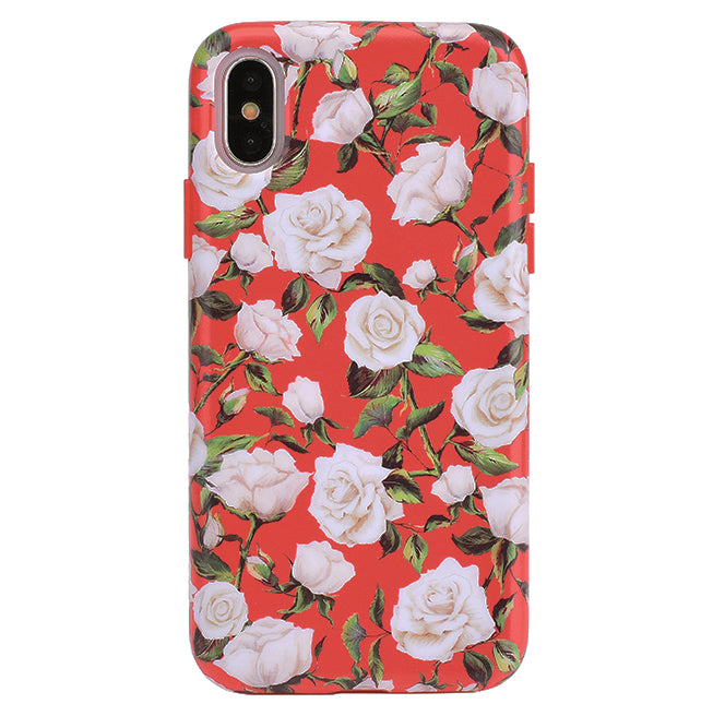 White Roses Floral iPhone Case