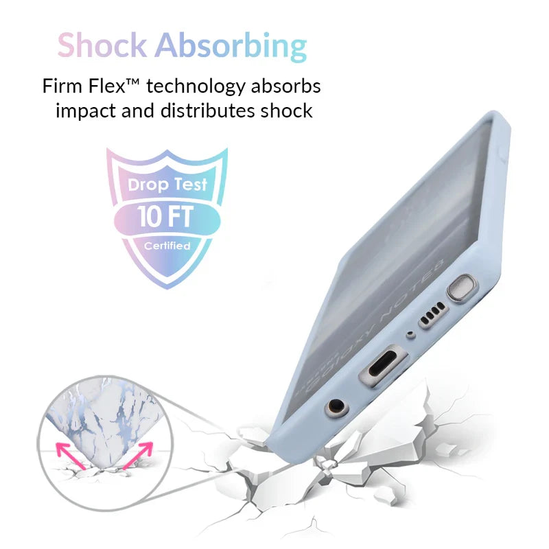 White Marble Blue Chrome Samsung Galaxy Case