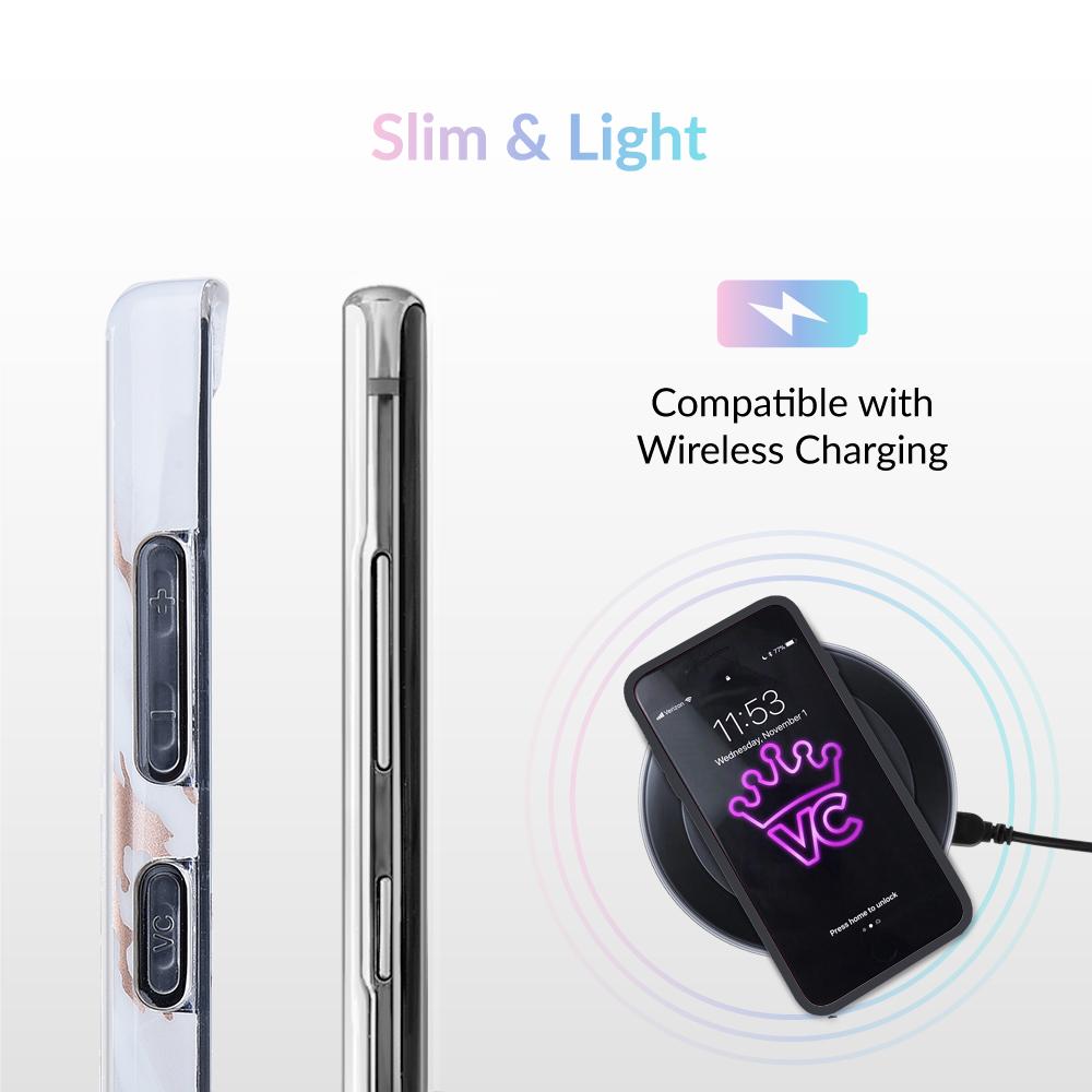 White Marble Rose Gold Chrome 2 Samsung Galaxy Case