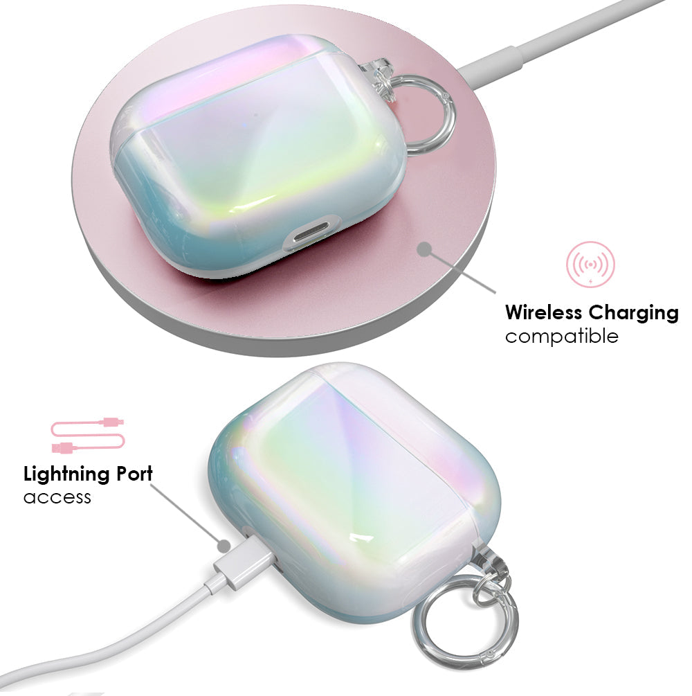 White Opal Airpods Case