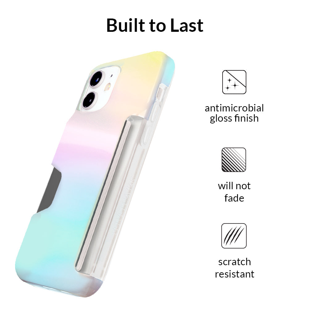 White Opal Iphone Wallet Case