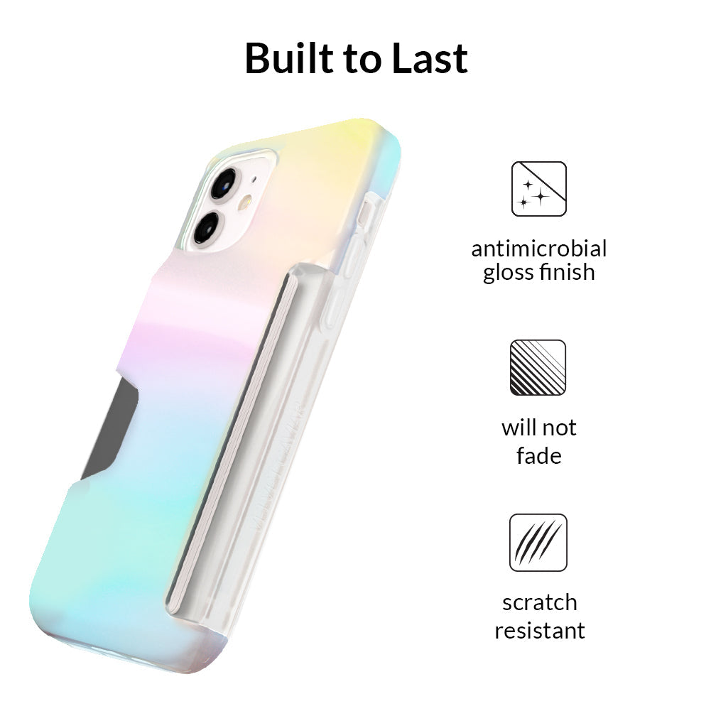 White Opal Iphone Wallet Case