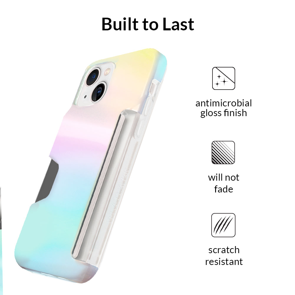White Opal Iphone Wallet Case