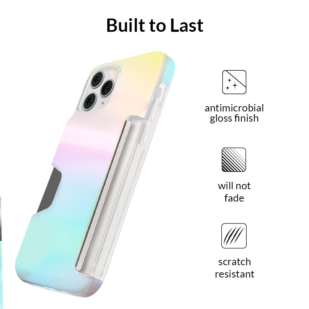 White Opal Iphone Wallet Case