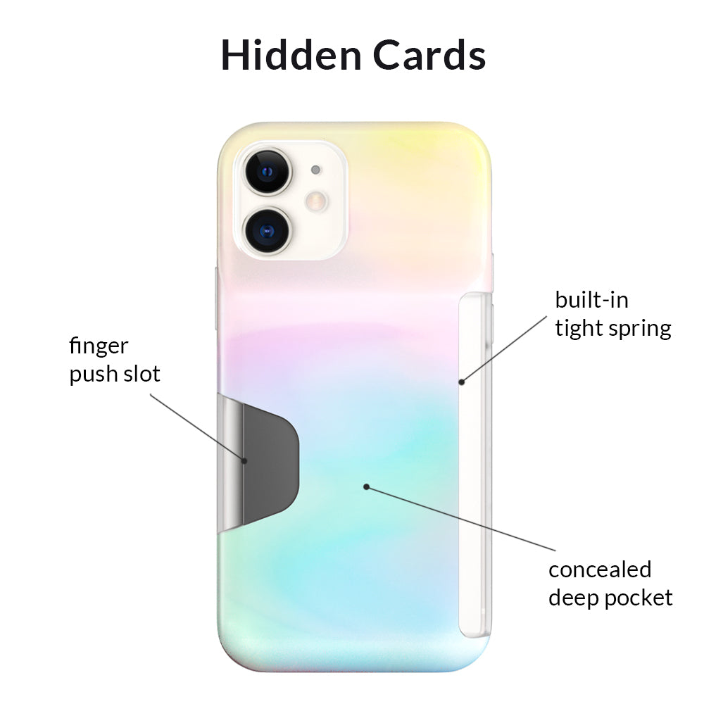 White Opal Iphone Wallet Case