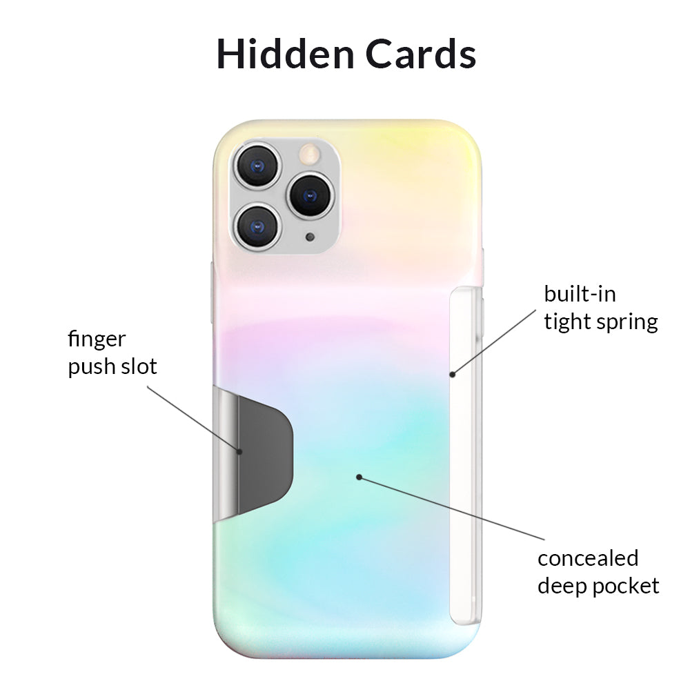 White Opal Iphone Wallet Case