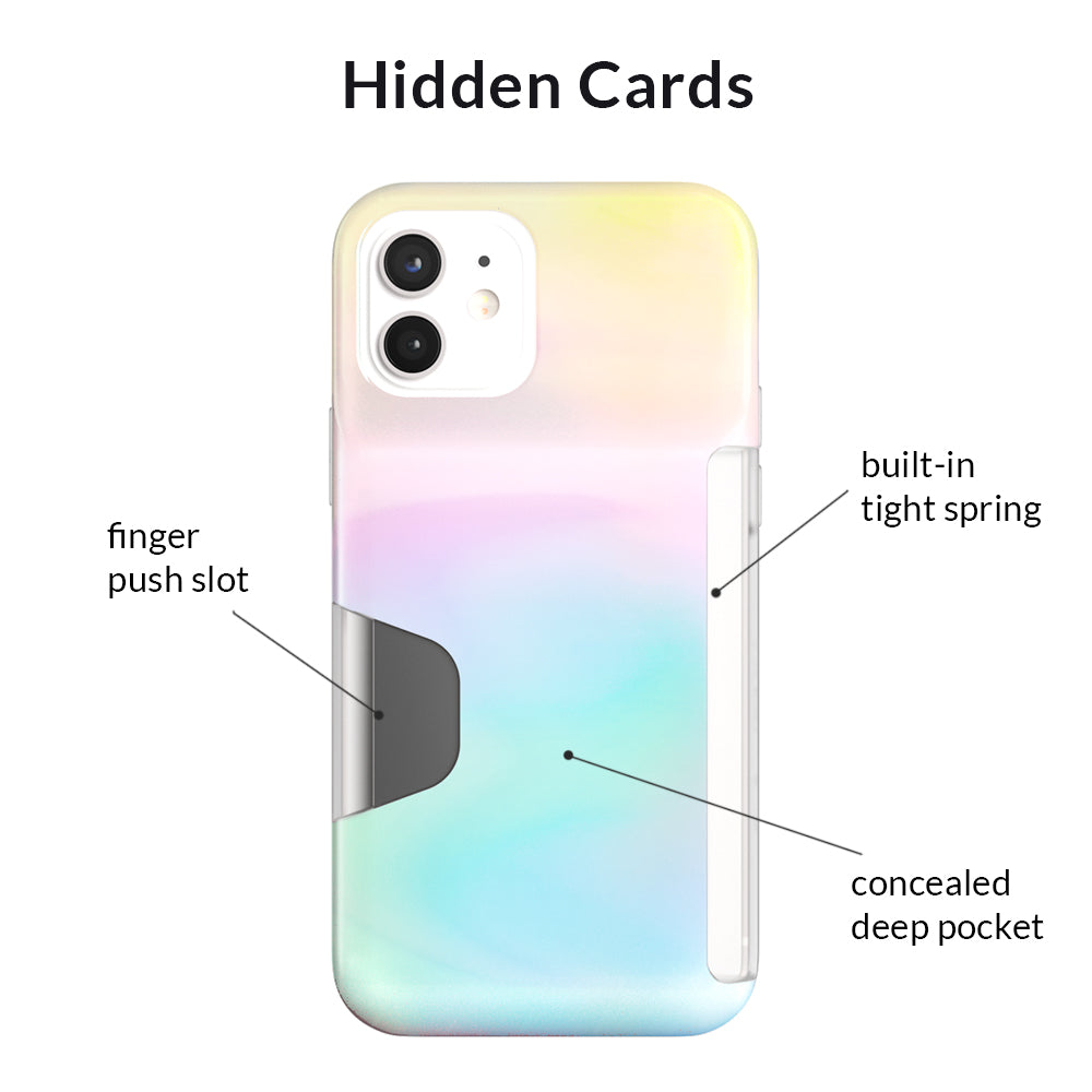 White Opal Iphone Wallet Case