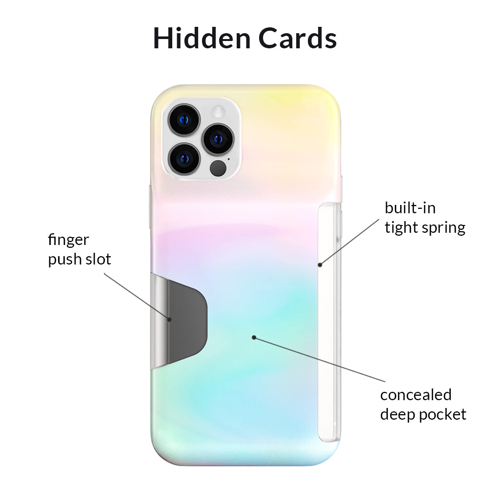 White Opal Iphone Wallet Case