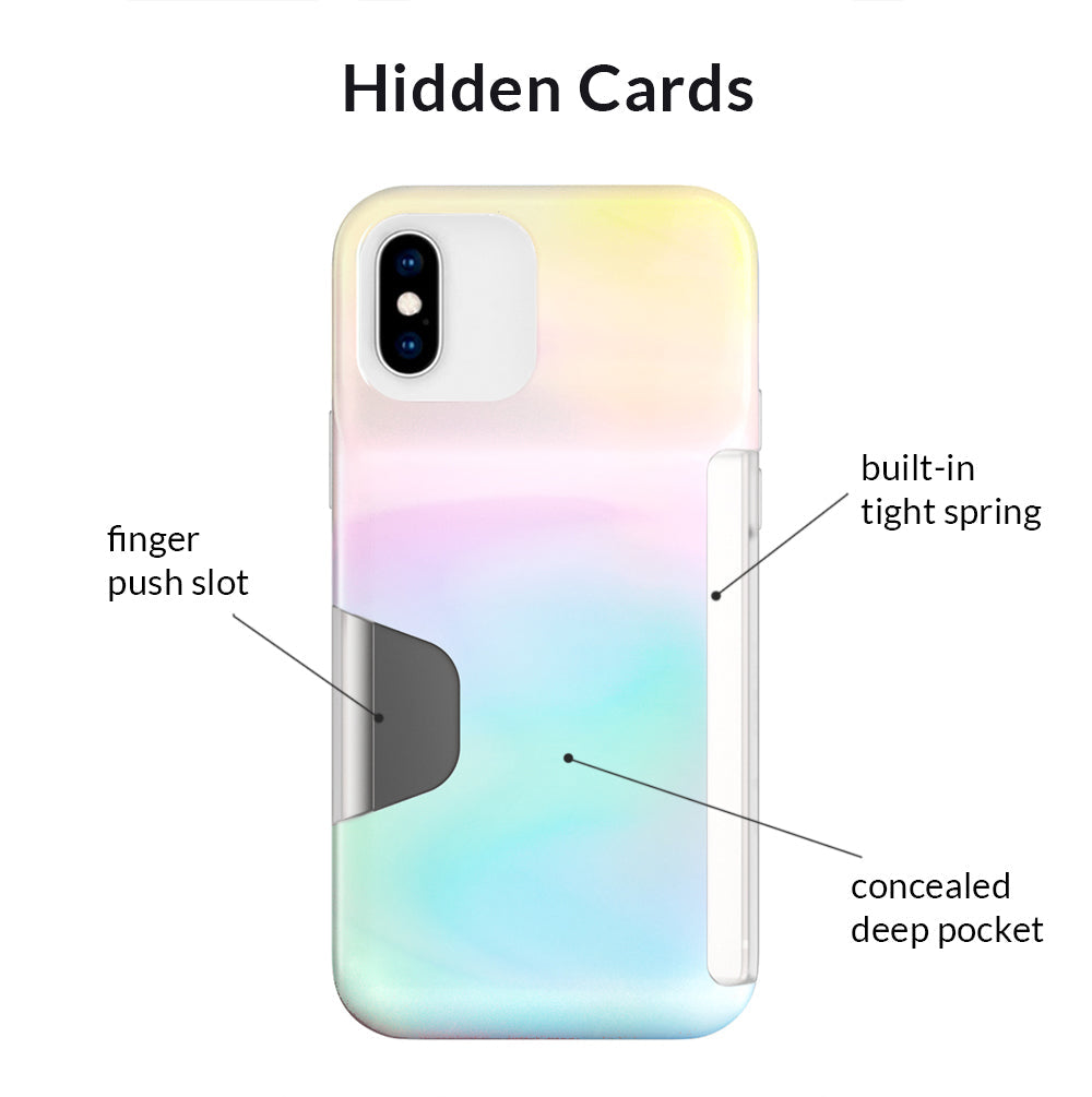 White Opal Iphone Wallet Case