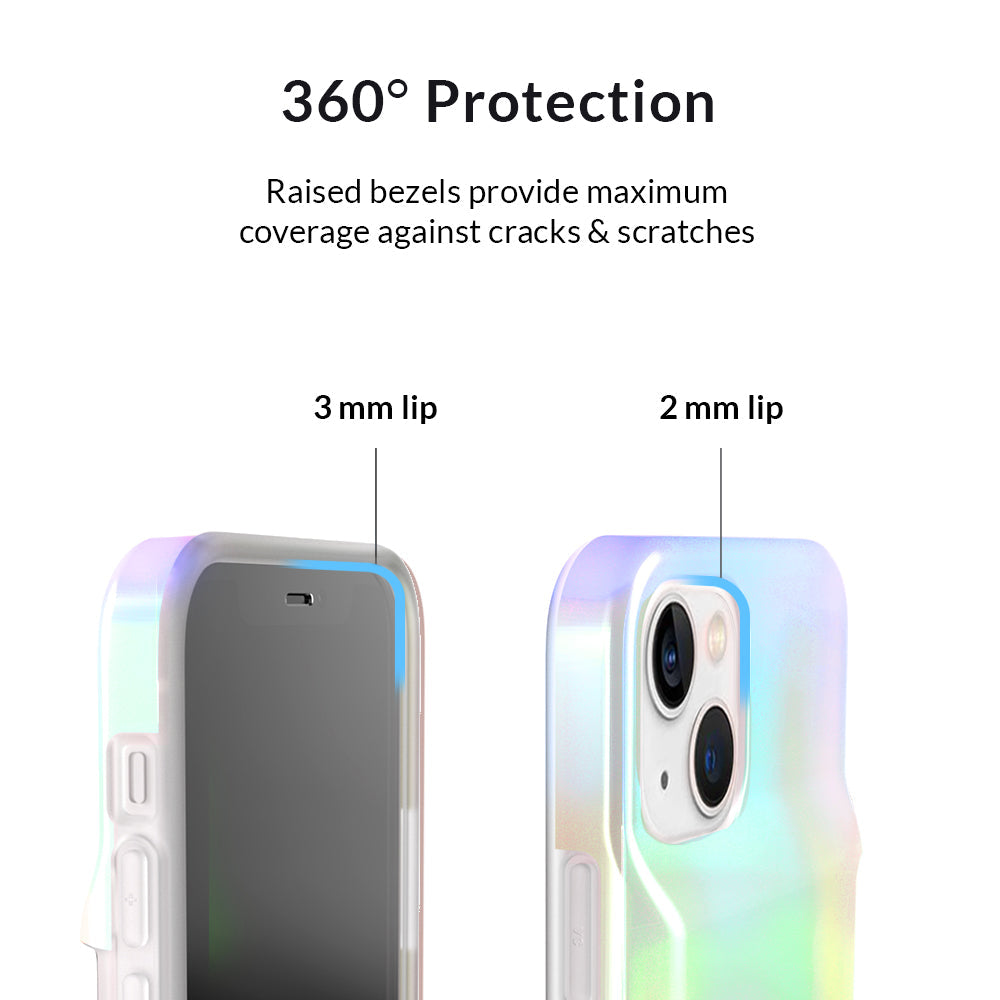 White Opal Iphone Wallet Case