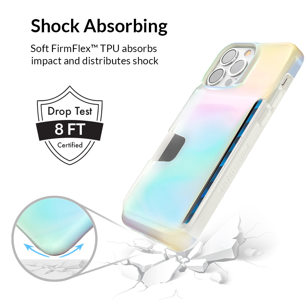 White Opal Iphone Wallet Case