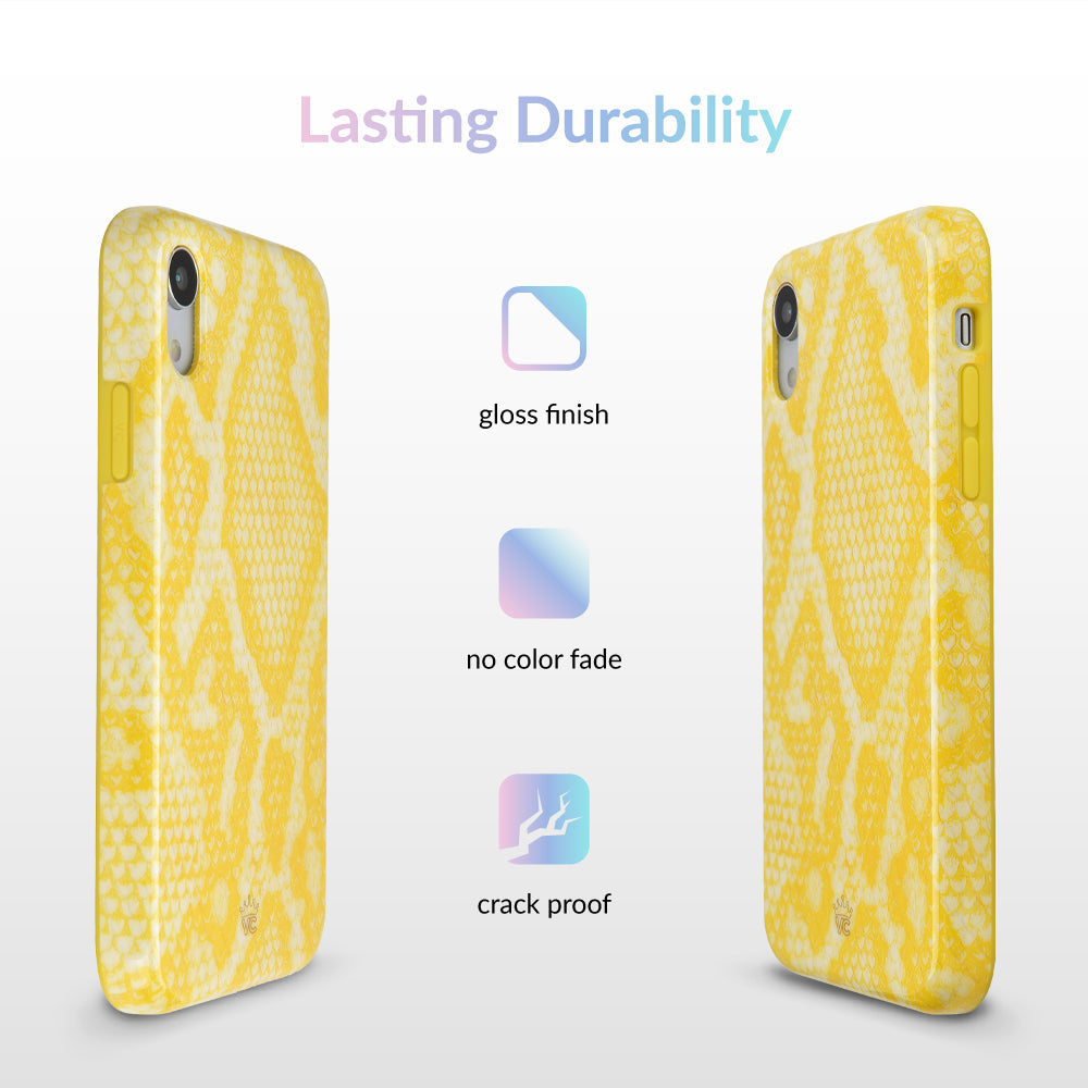 Yellow Snakeskin iPhone Case