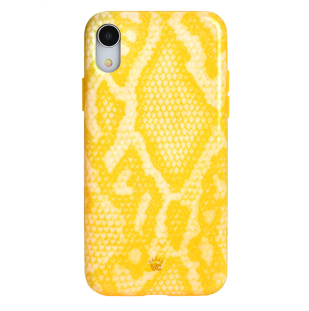 Yellow Snakeskin iPhone Case